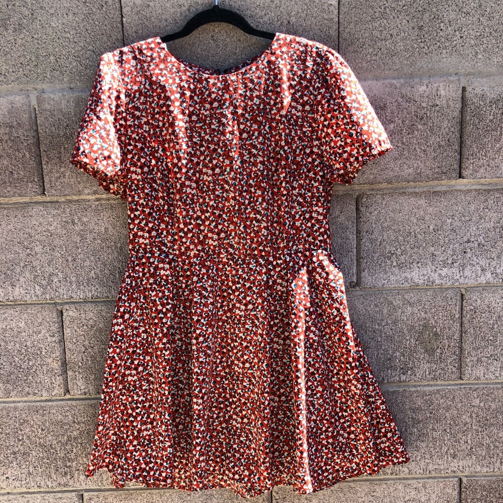 Cute red heart mini dress size: L
